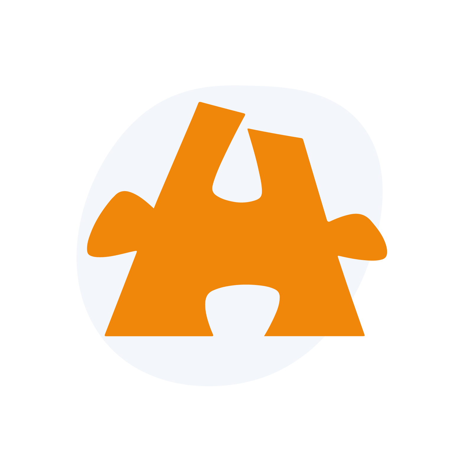 Autismeforeningens logo - en puslespilsbrik