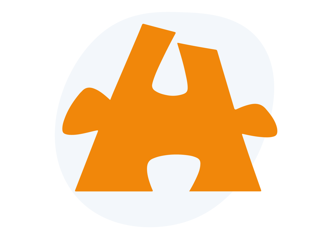 Autismeforeningens logo - en puslespilsbrik