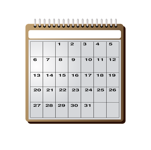 illustration af en kalender, der viser en hel måned