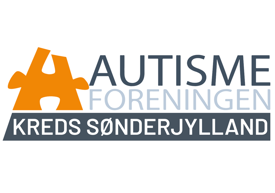 Autismeforeningens logo ved siden af teksten: Autismeforeningen. Nedenunder teksten: Kreds Sønderjylland
