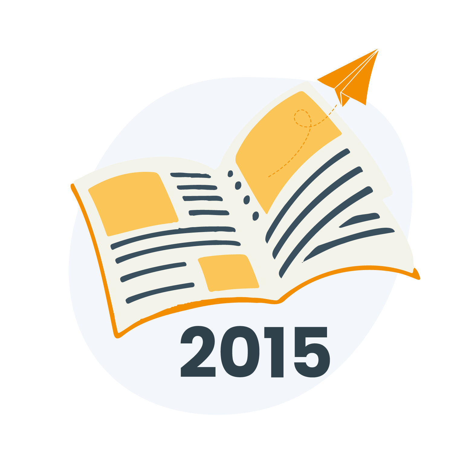 Magasin med papirfly og årstallet 2015