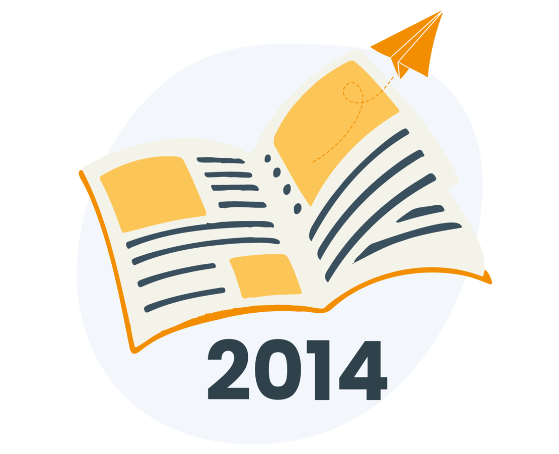 Magasin med papirfly og årstallet 2014