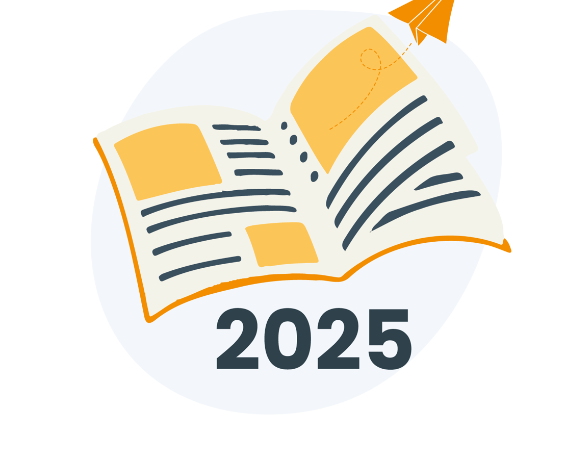 Magasin med papirfly og årstallet 2025