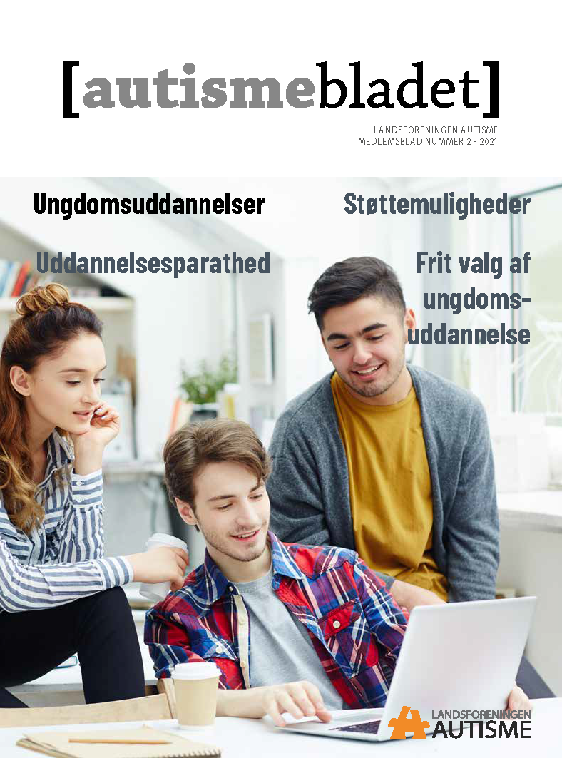 Forside af Autismebladet 2021 nr. 2 med temaet "Ungdomsuddannelser"