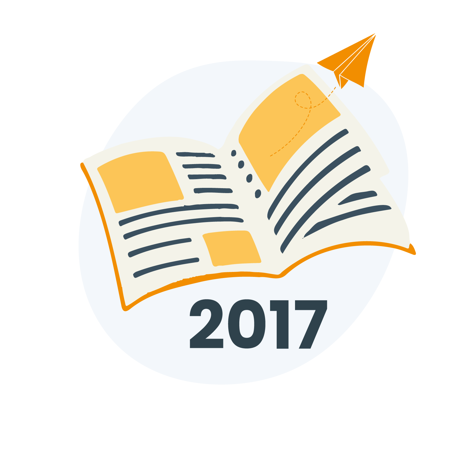 Magasin med papirfly og årstallet 2017