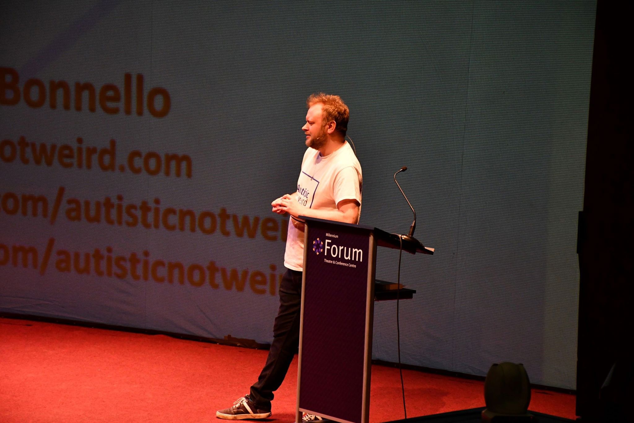 Chris Bonnello on stage