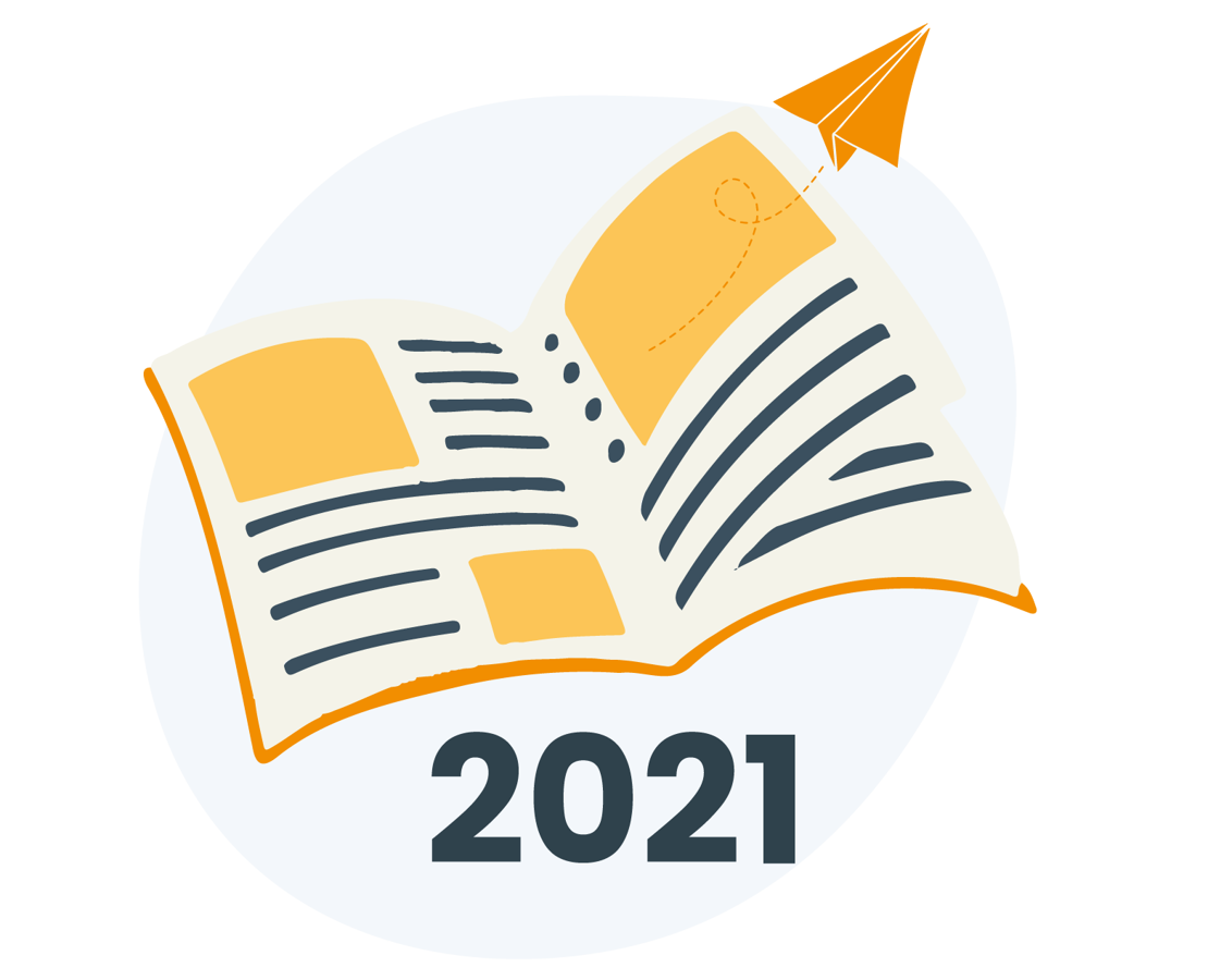 Magasin med papirfly og årstallet 2021