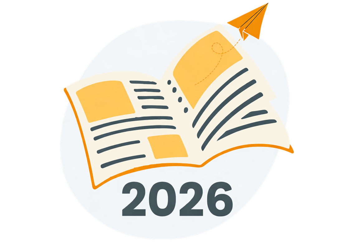 Magasin med papirfly og årstallet 2026