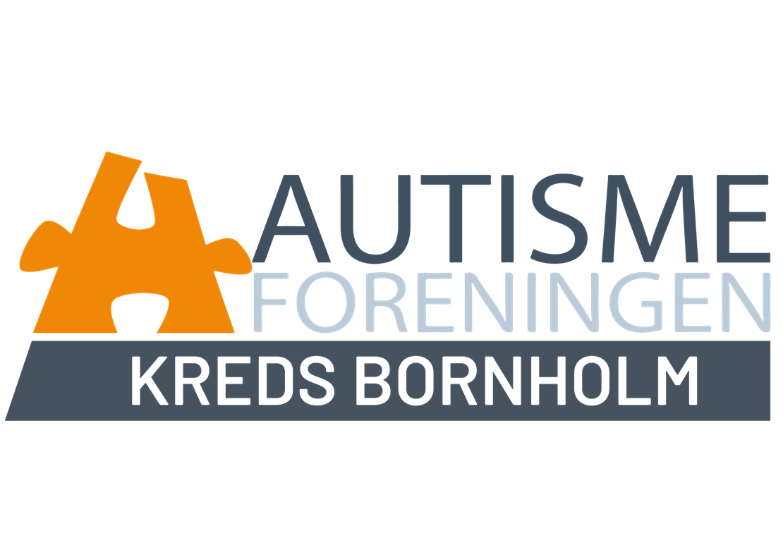 Autismeforeningens logo ved siden af teksten: Autismeforeningen. Nedenunder teksten: Kreds Bornholm