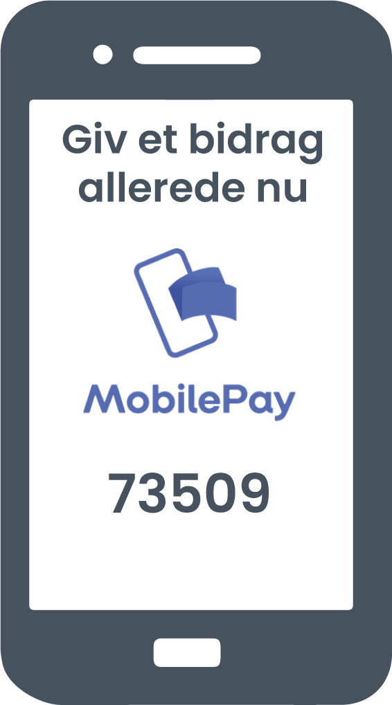 MobilePay ikon, der viser Autismeforeningens MobilePay-nummer: 73509