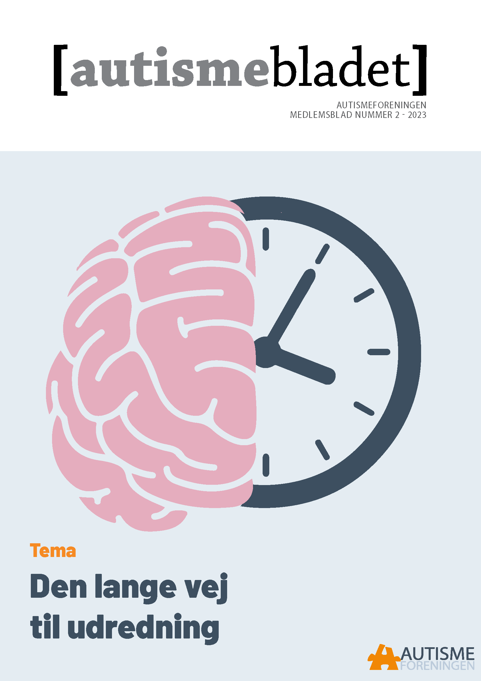 Forside af Autismebladet 2023 nr. 2 med temaet Udredning