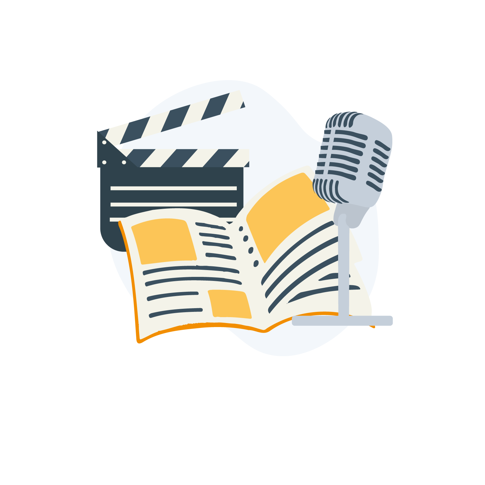 Et magasin en mikrofon og et Klaptræ