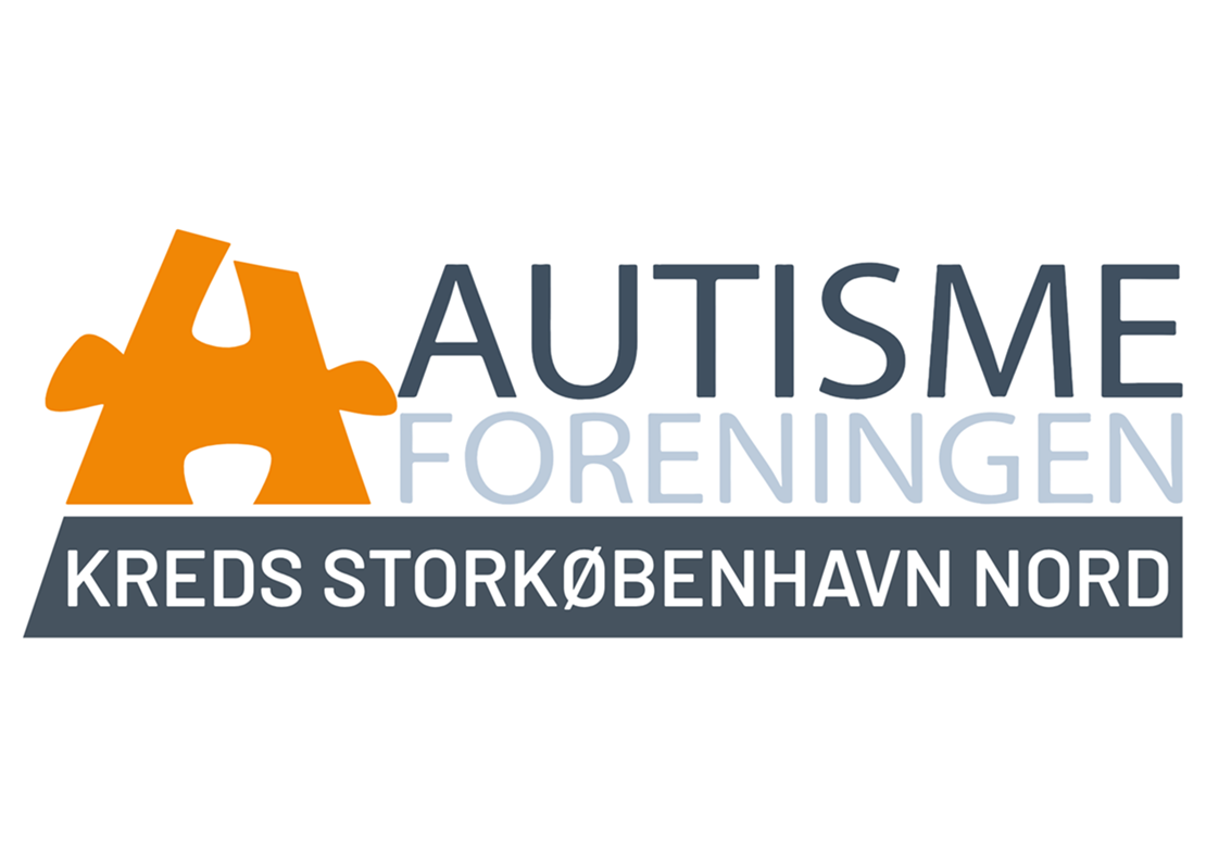 Autismeforeningens logo ved siden af teksten: Autismeforeningen. Nedenunder teksten: Kreds Storkøbenhavn Nord