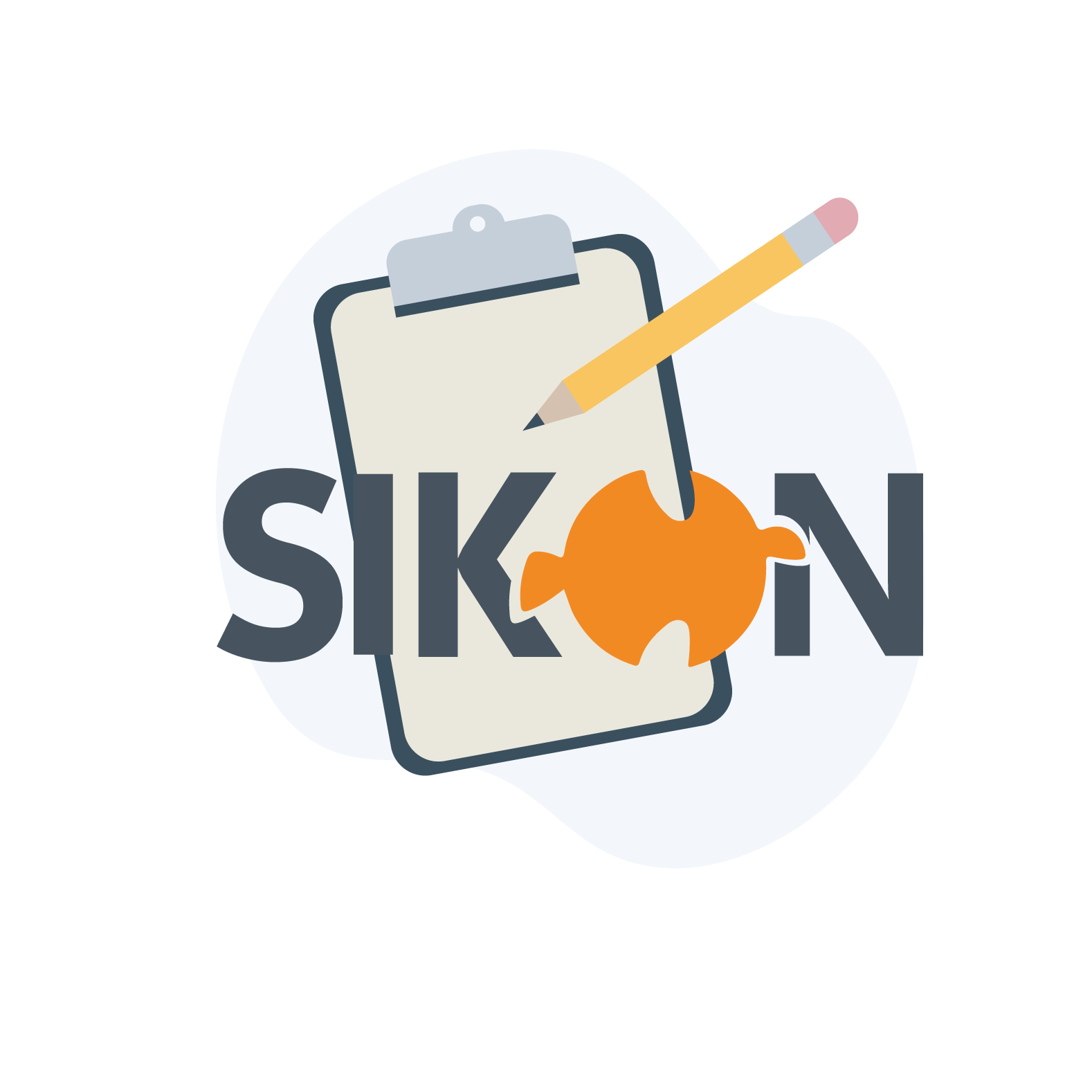 Sikon Logo med et clipboard