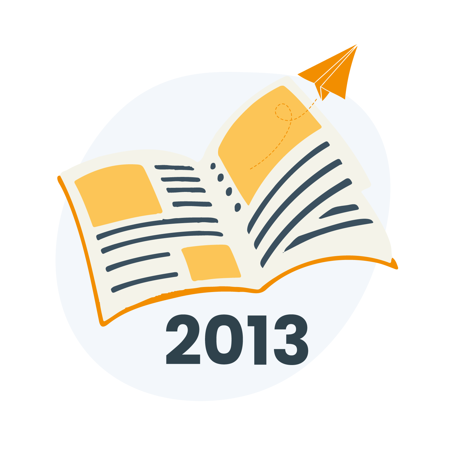 Magasin med papirfly og årstallet 2013