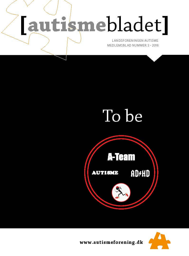 Forside af Autismebladet 2016 nr. 3 med temaet A-team
