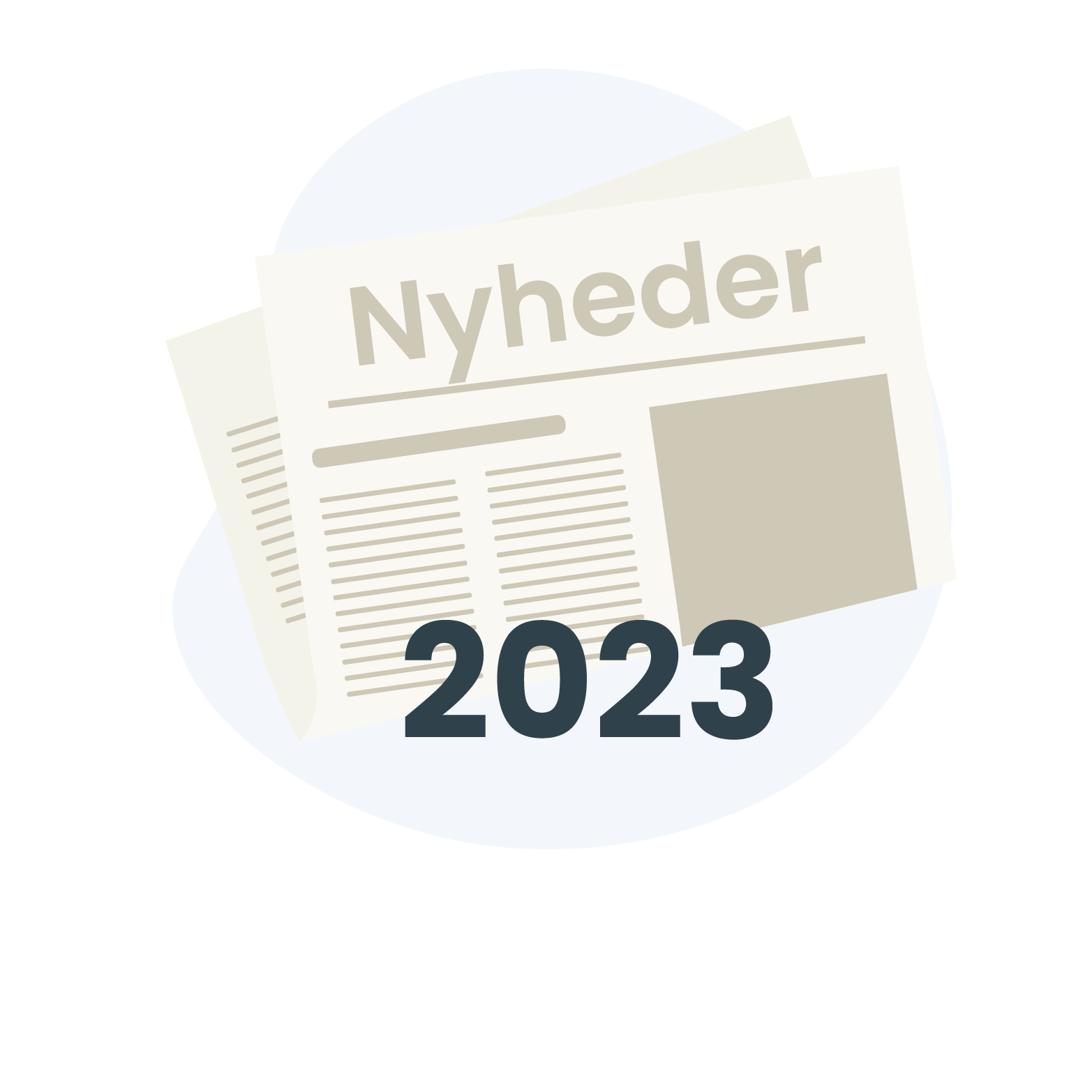 En avis og årstallet 2023