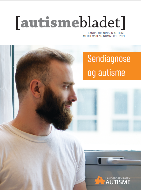 Forsiden af Autismebladet 2021 nummer 1 med temaet "Sendiagnose"