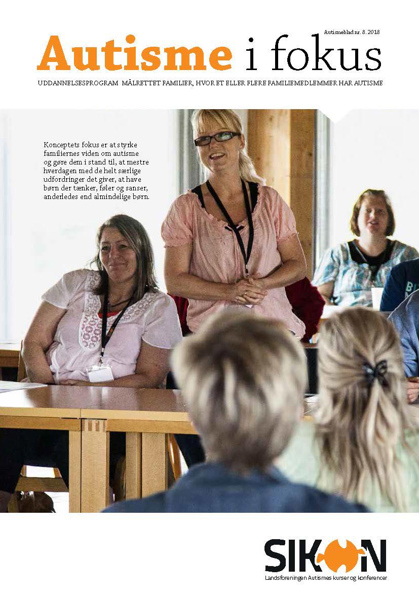 Forside af Autismebladet 2018, nr. 8, tema: Autisme i fokus