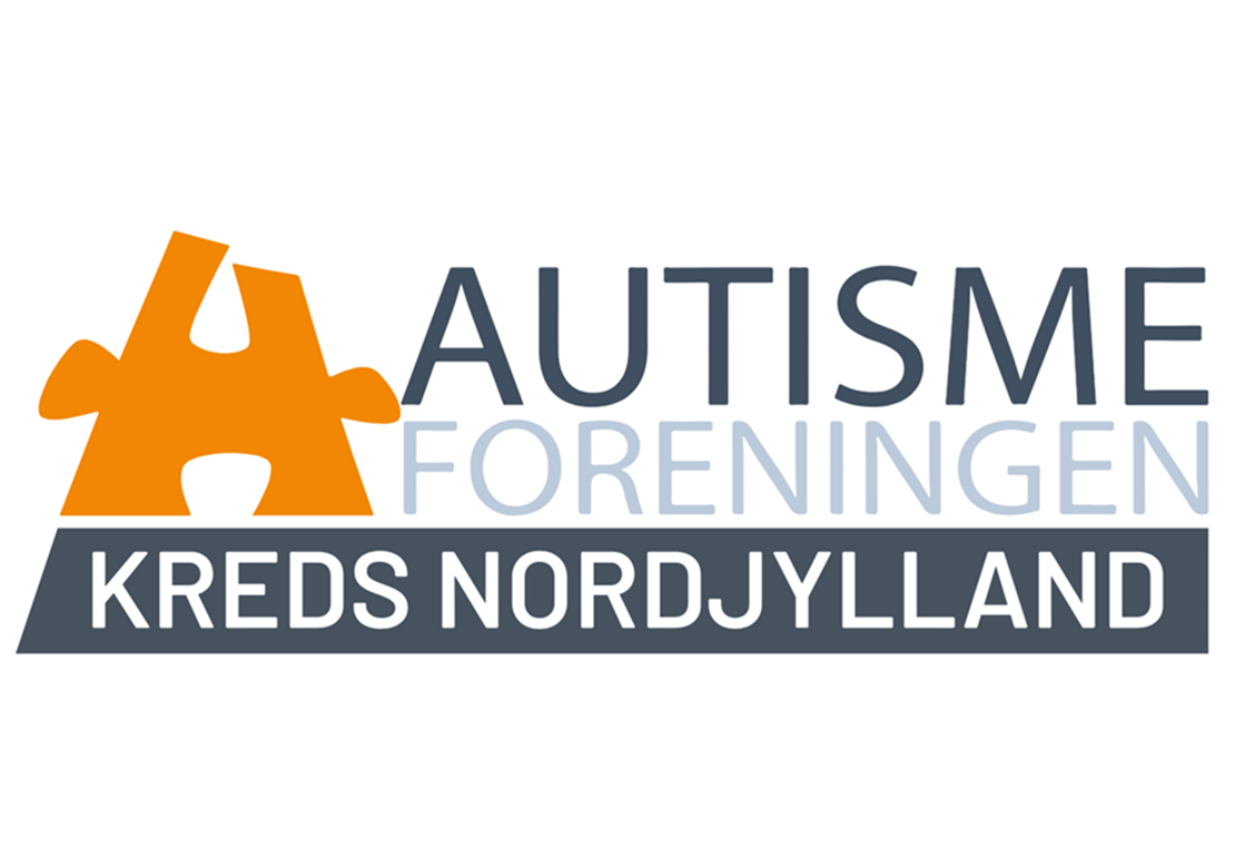 Autismeforeningens logo ved siden af teksten: Autismeforeningen. Nedenunder teksten: Kreds Nordjylland