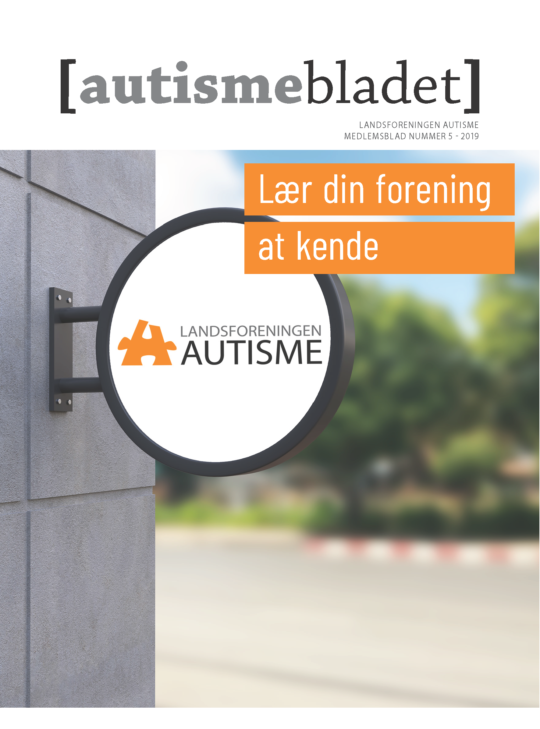 Forside af Autismebladet 2019, nummer 5 med temaet Lær din forening at kende
