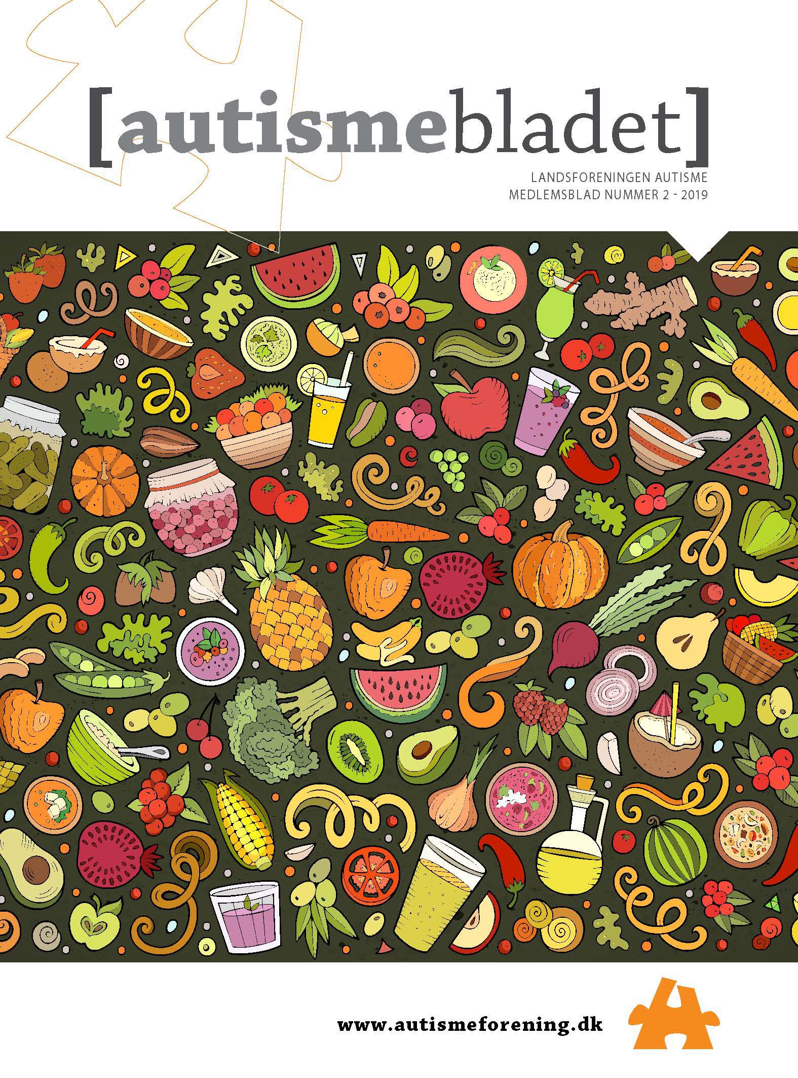 Forside af Autismebladet 2019 nr. 2 med temaet Madproblematikker