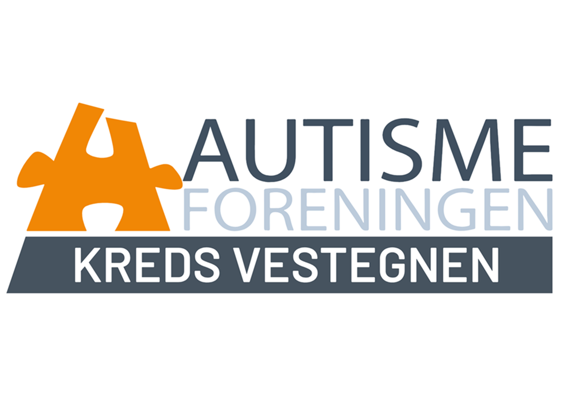 Autismeforeningens logo ved siden af teksten: Autismeforeningen. Nedenunder teksten: Kreds Vestegnen