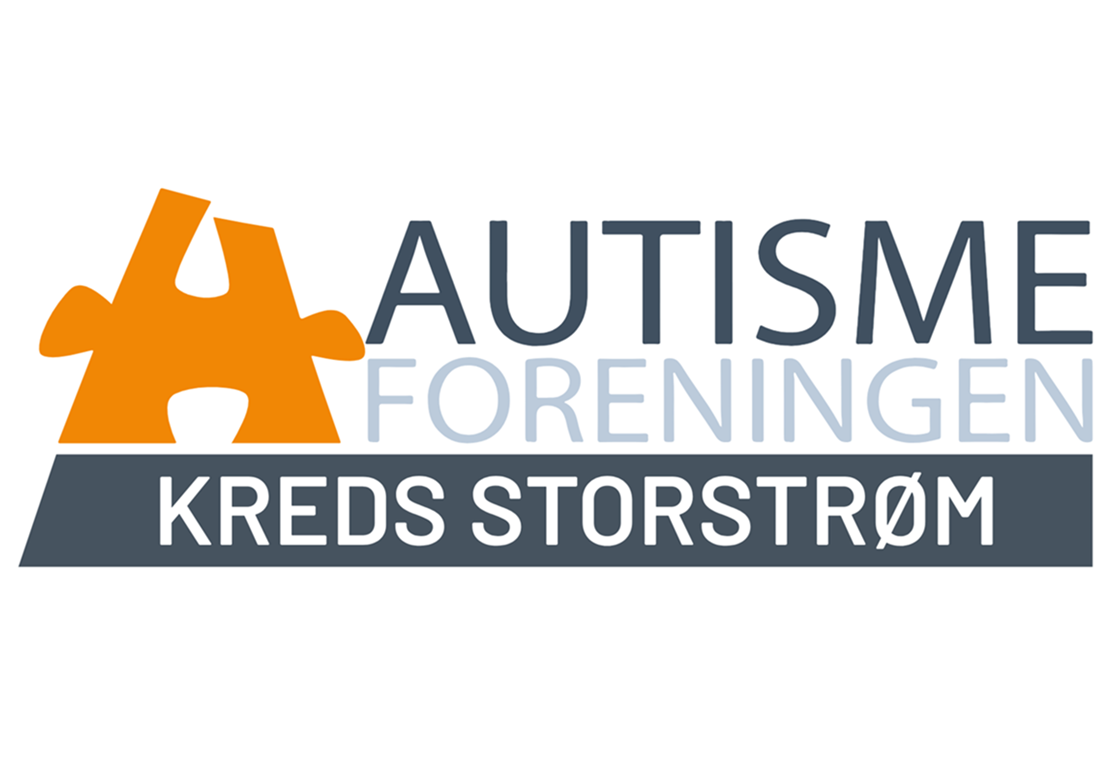 Autismeforeningens logo ved siden af teksten: Autismeforeningen. Nedenunder teksten: Kreds Storstrøm